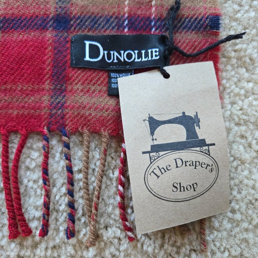 NWT Brushed Wool Throw Blanket Plaid Dunollie Castle Scotland Rare History - Picture 11 of 13
